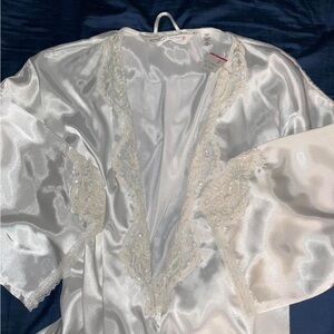 Victoria's Secret White Satin Robe